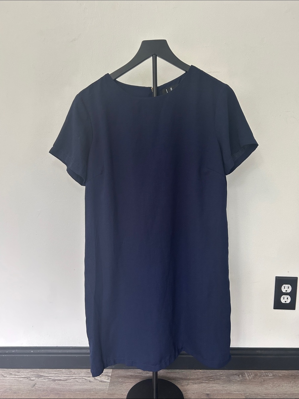 Lulu's Navy Short Sleeve Shift Dress